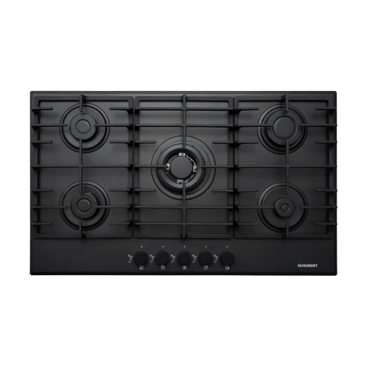 Schubert Orion 90cm Built-In Gas Hob Black Matt Cast Iron Schubert Orion 90cm Built-In Gas Hob Black Matt Cast Iron